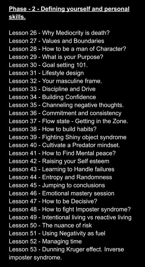 Phase 2 - Personal skills